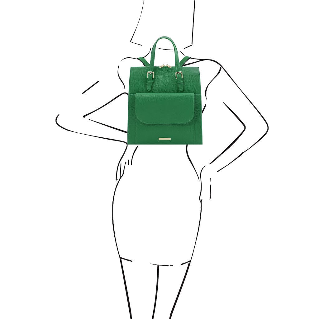 TL Bag - Damenrucksack aus italienischem Leder, wandelbar zur 2-in-1-Rucksack-/Schultertasche | TL142211 - Premium-Lederrucksäcke für Damen - Jetzt bei San Rocco Italia entdecken