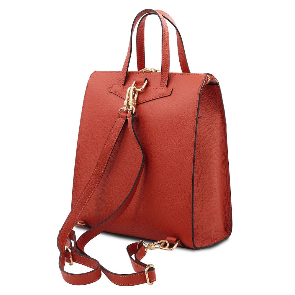 TL Bag - Italienischer Damen-Lederrucksack - Verwandelbare 2-in-1-Rucksack-/Schultertasche | TL142211 - Premium-Damen-Lederrucksäcke - Jetzt bei San Rocco Italia entdecken