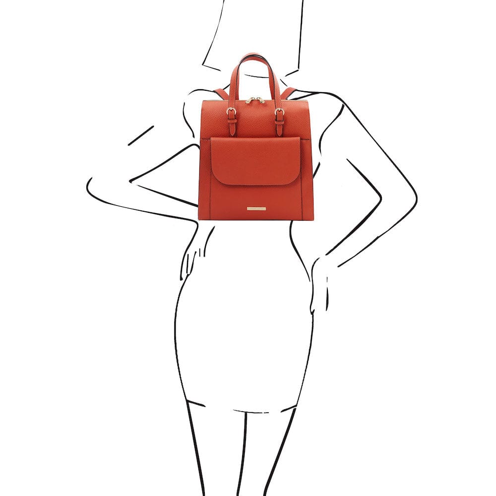 TL Bag - Italienischer Damen-Lederrucksack - Verwandelbare 2-in-1-Rucksack-/Schultertasche | TL142211 - Premium-Damen-Lederrucksäcke - Jetzt bei San Rocco Italia entdecken