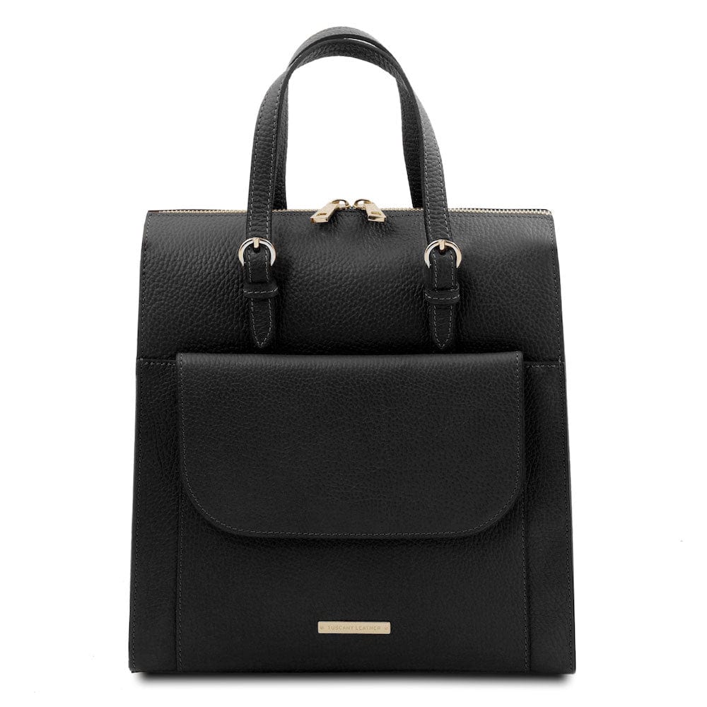 Damen-Lederrucksäcke Schwarz TL Bag - Verwandelbarer Rucksack aus italienischem Leder | TL142211 San Rocco Italia