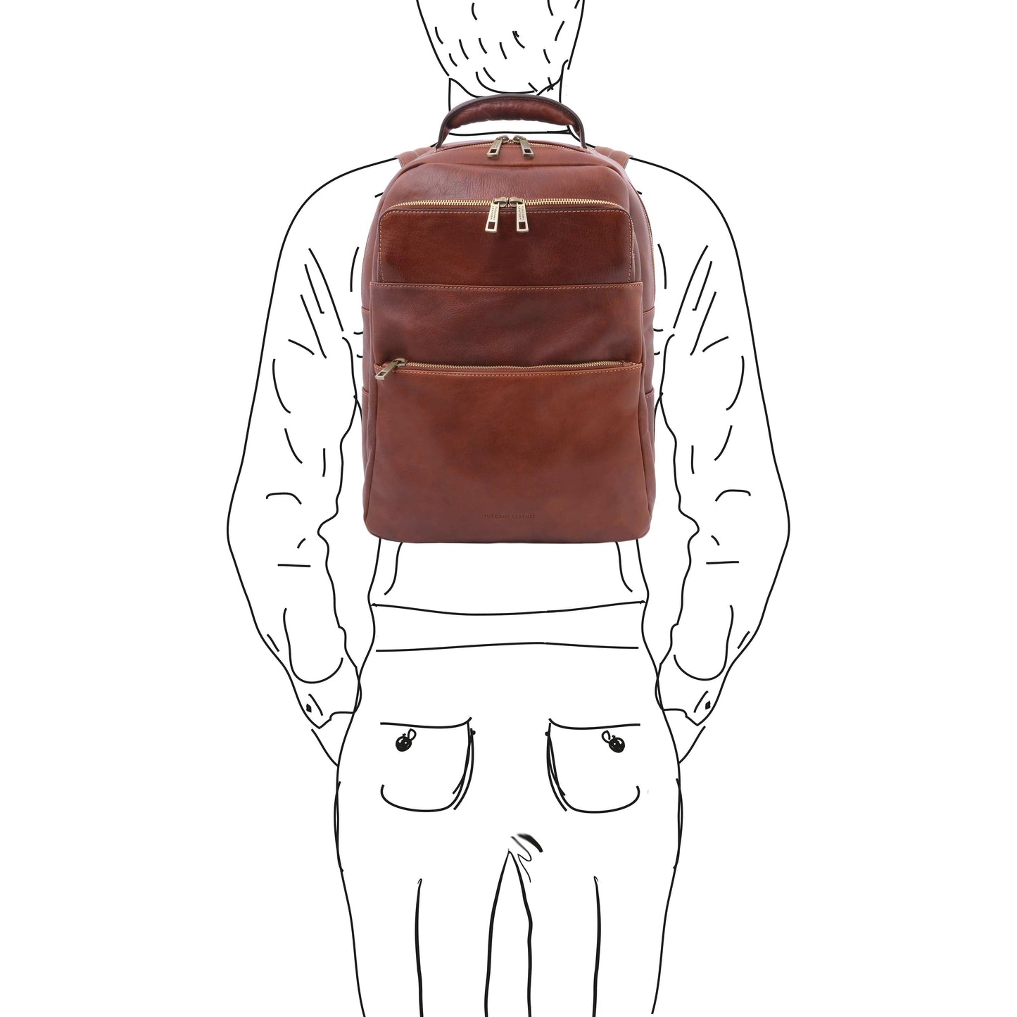 Leather Backpacks Melbourne - Italian leather laptop backpack | TL142205 San Rocco Italia