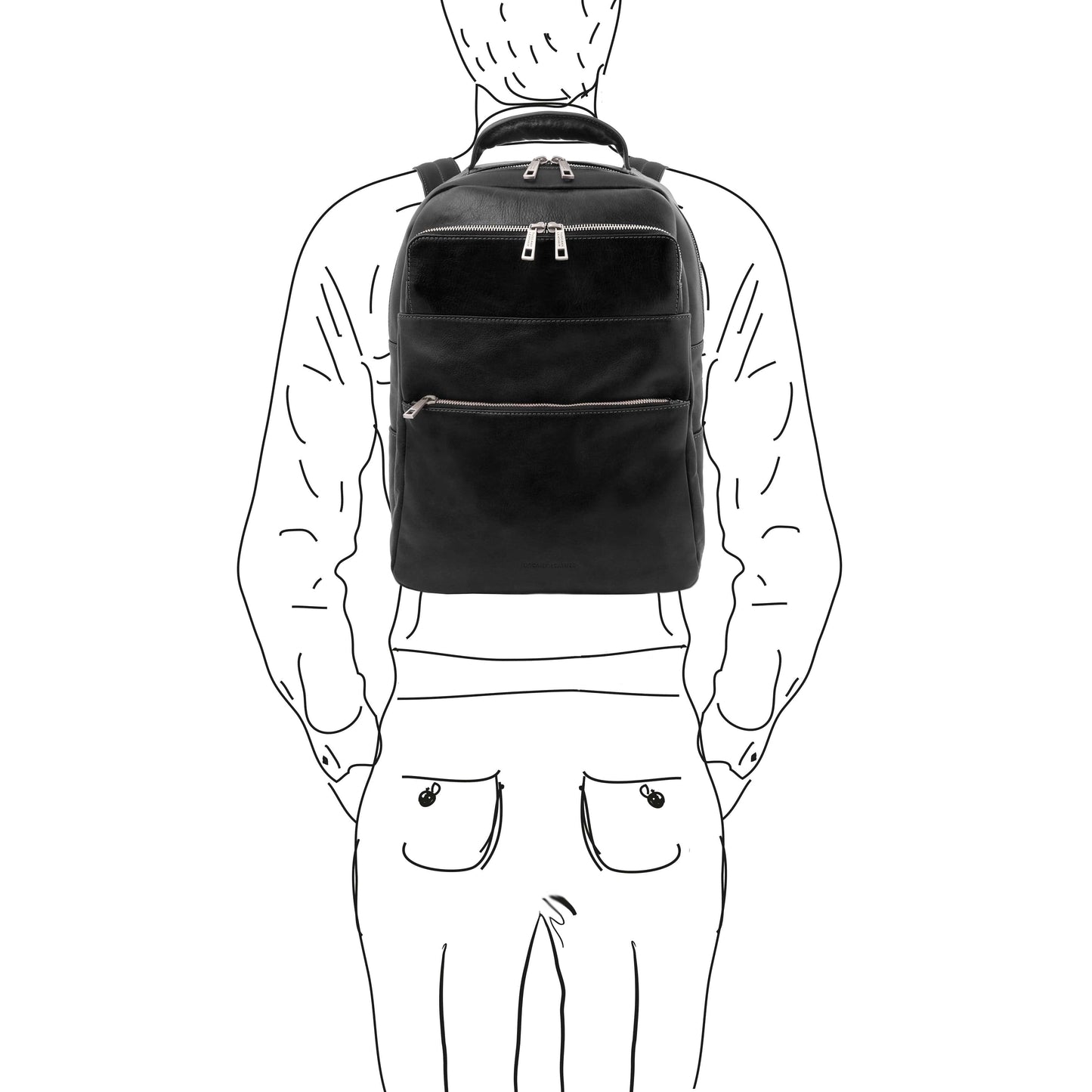 Leather Backpacks Melbourne - Italian leather laptop backpack | TL142205 San Rocco Italia