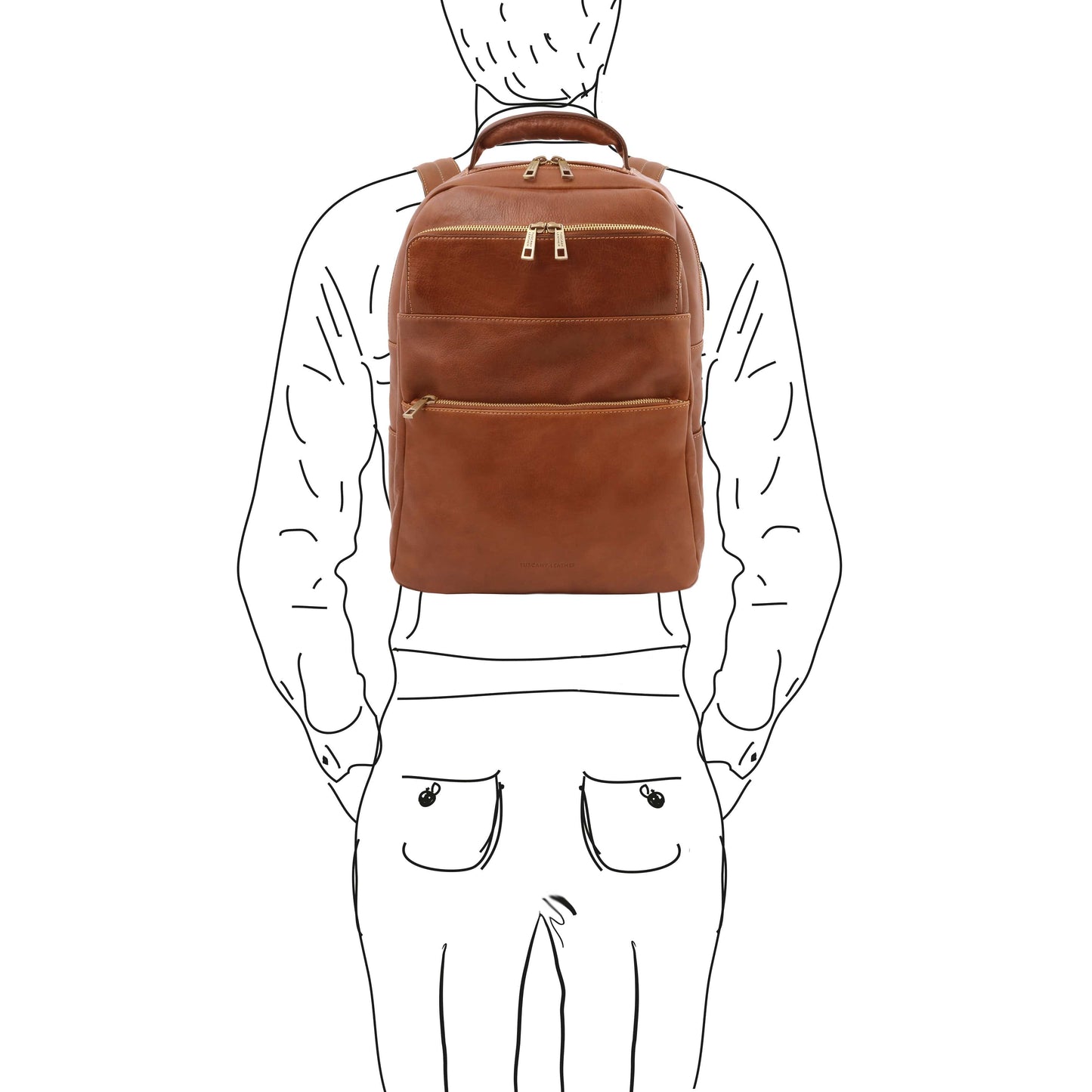 Leather Backpacks Melbourne - Italian leather laptop backpack | TL142205 San Rocco Italia