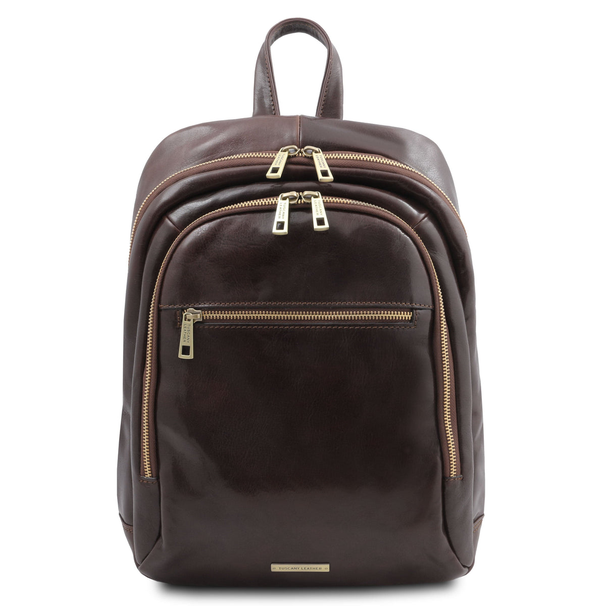Sacs à dos en cuir Marron foncé Perth - Sac à dos en cuir à 2 compartiments | TL142049 San Rocco Italia