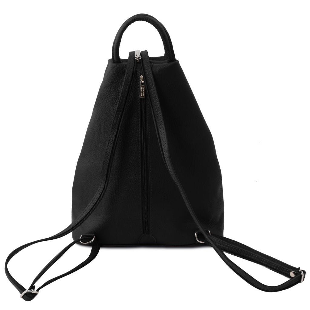 Leather Backpacks Shanghai - Italian leather backpack - pebbled leather | TL141881 San Rocco Italia