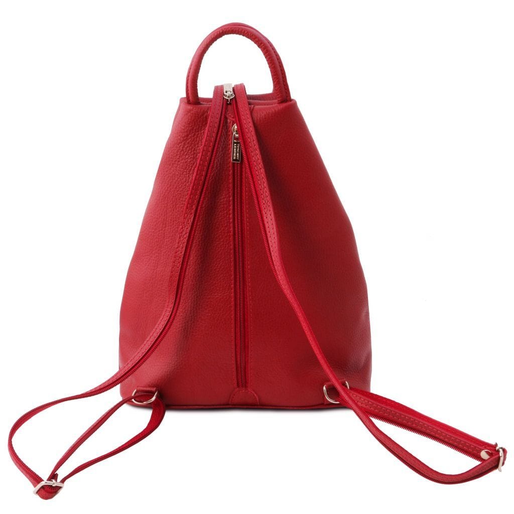 Leather Backpacks Shanghai - Italian leather backpack - pebbled leather | TL141881 San Rocco Italia