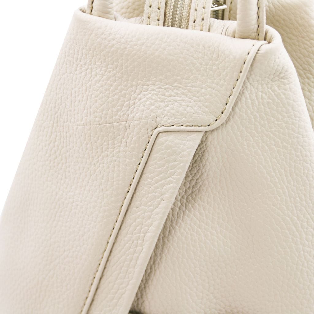 Leather Backpacks Shanghai - Italian leather backpack - pebbled leather | TL141881 San Rocco Italia