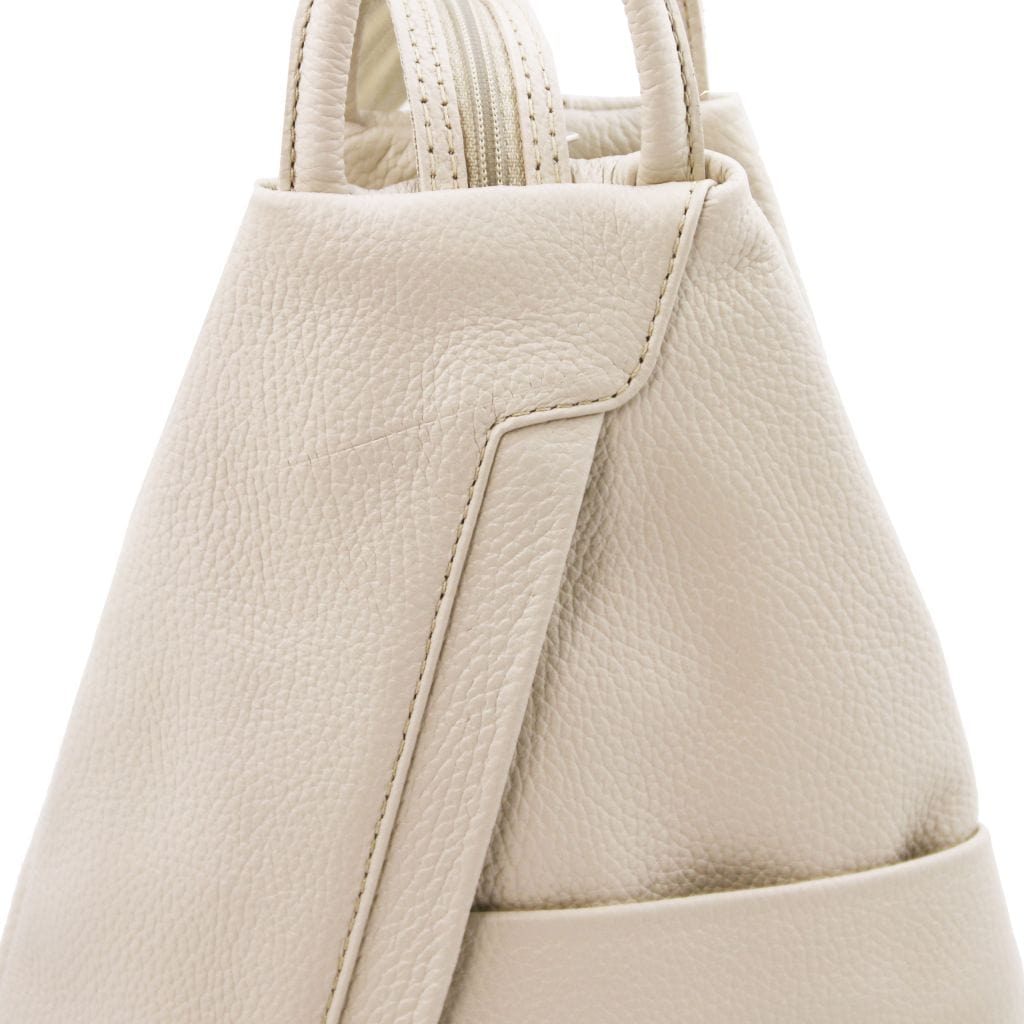 Leather Backpacks Shanghai - Italian leather backpack - pebbled leather | TL141881 San Rocco Italia