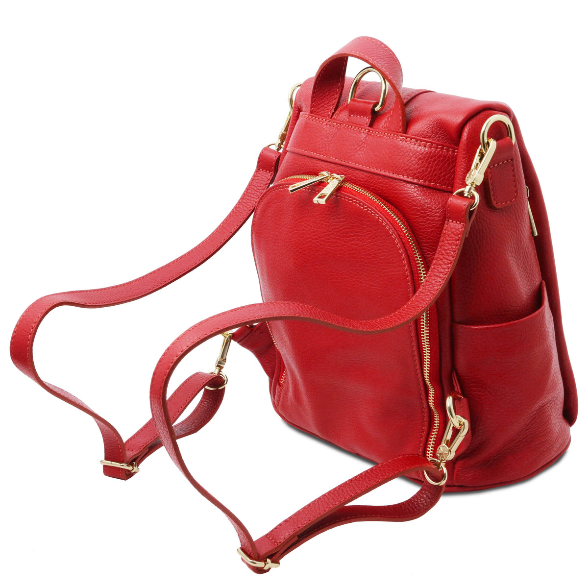 Leather Backpacks TL Bag - Soft leather backpack - convertible 2-in-1 backpack shoulder bag | TL142138 San Rocco Italia