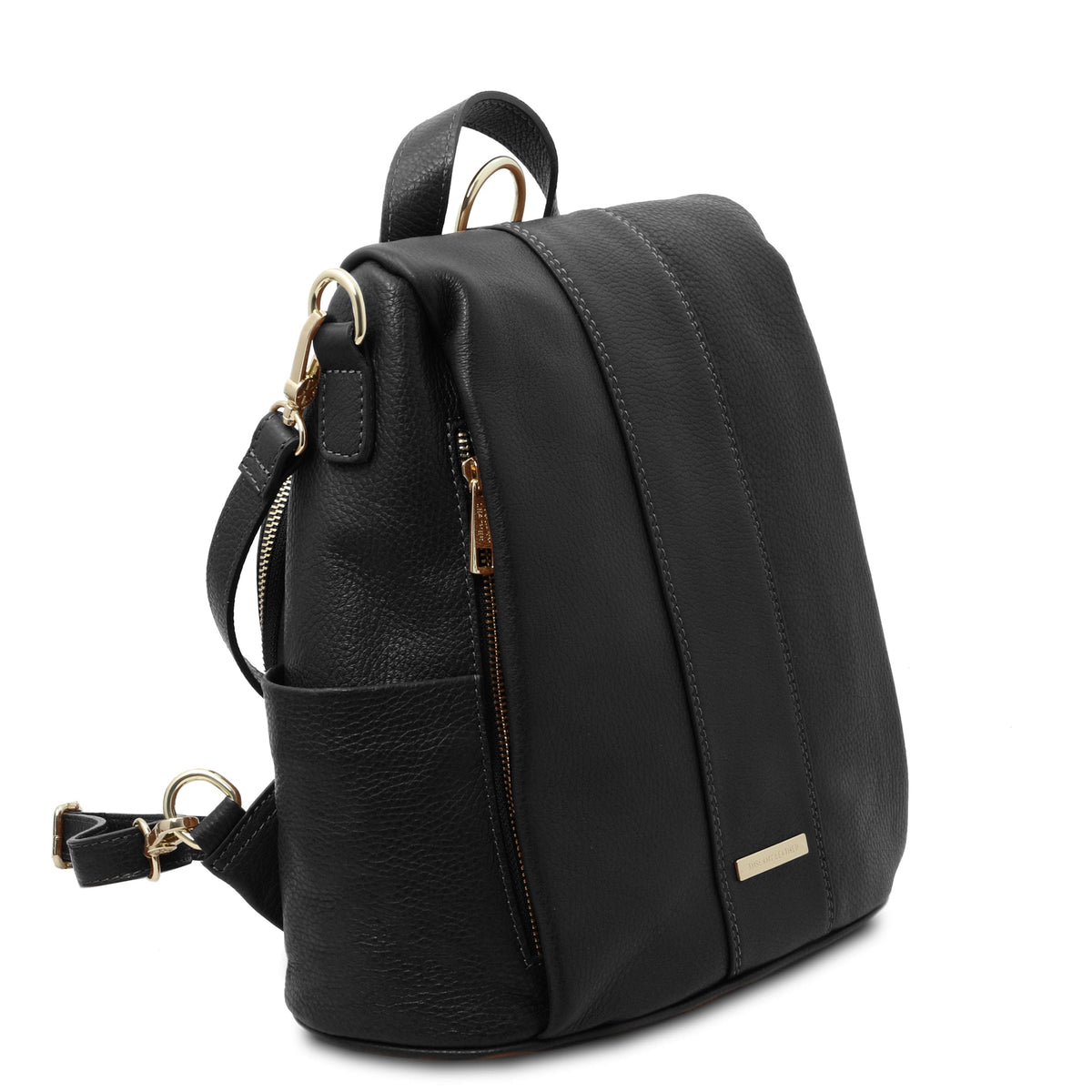 Leather Backpacks TL Bag - Soft leather backpack - convertible 2-in-1 backpack shoulder bag | TL142138 San Rocco Italia