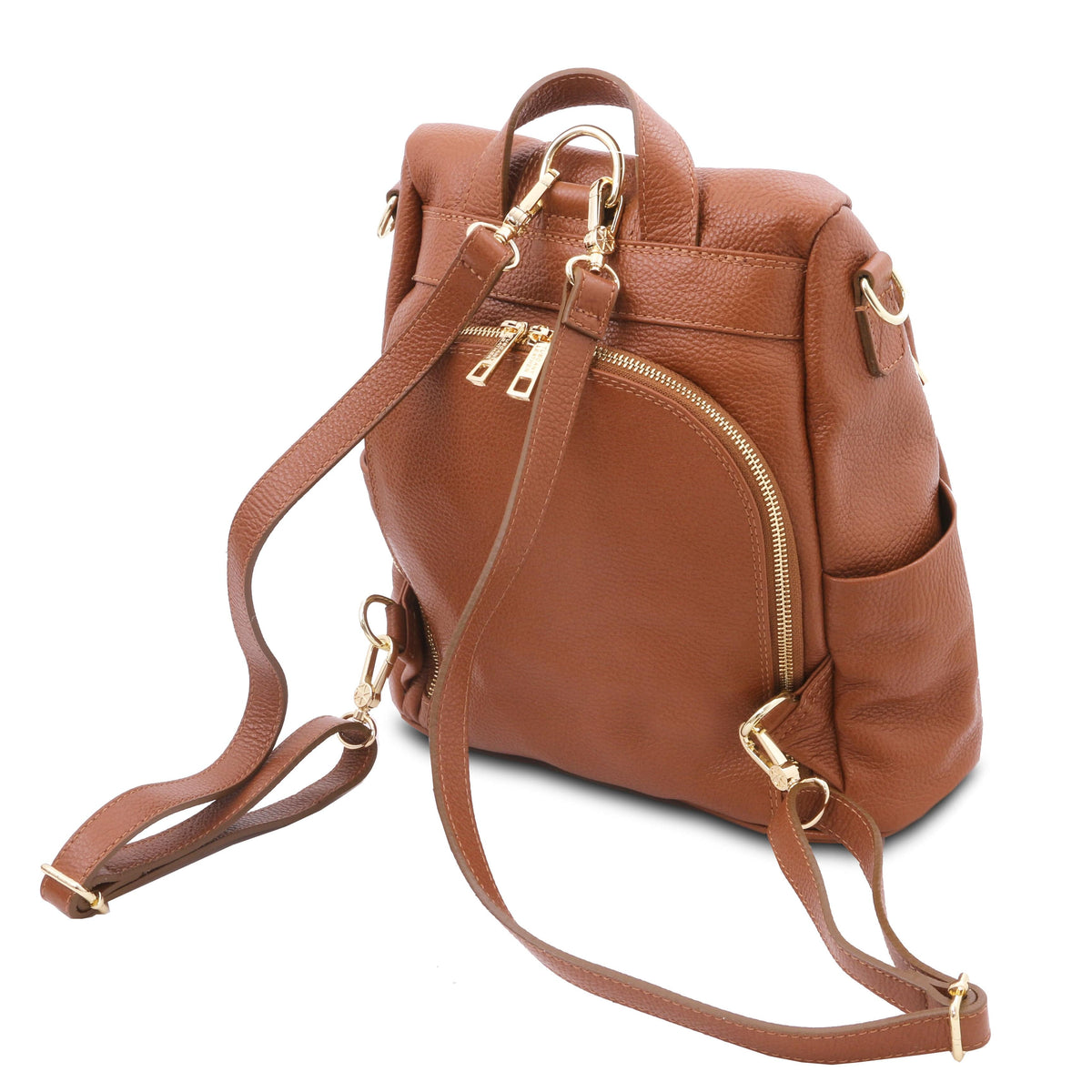 Leather Backpacks TL Bag - Soft leather backpack - convertible 2-in-1 backpack shoulder bag | TL142138 San Rocco Italia