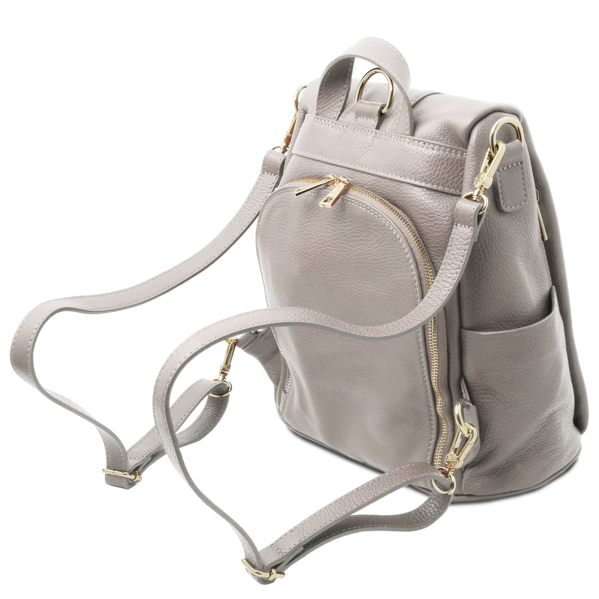 Leather Backpacks TL Bag - Soft leather backpack - convertible 2-in-1 backpack shoulder bag | TL142138 San Rocco Italia
