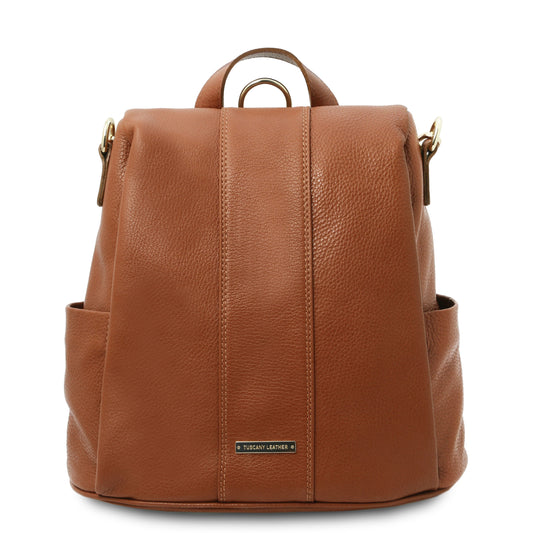 TL Bag - Soft leather backpack - convertible 2-in-1 backpack shoulder bag | TL142138 - Premium Leather Backpacks - Shop now at San Rocco Italia