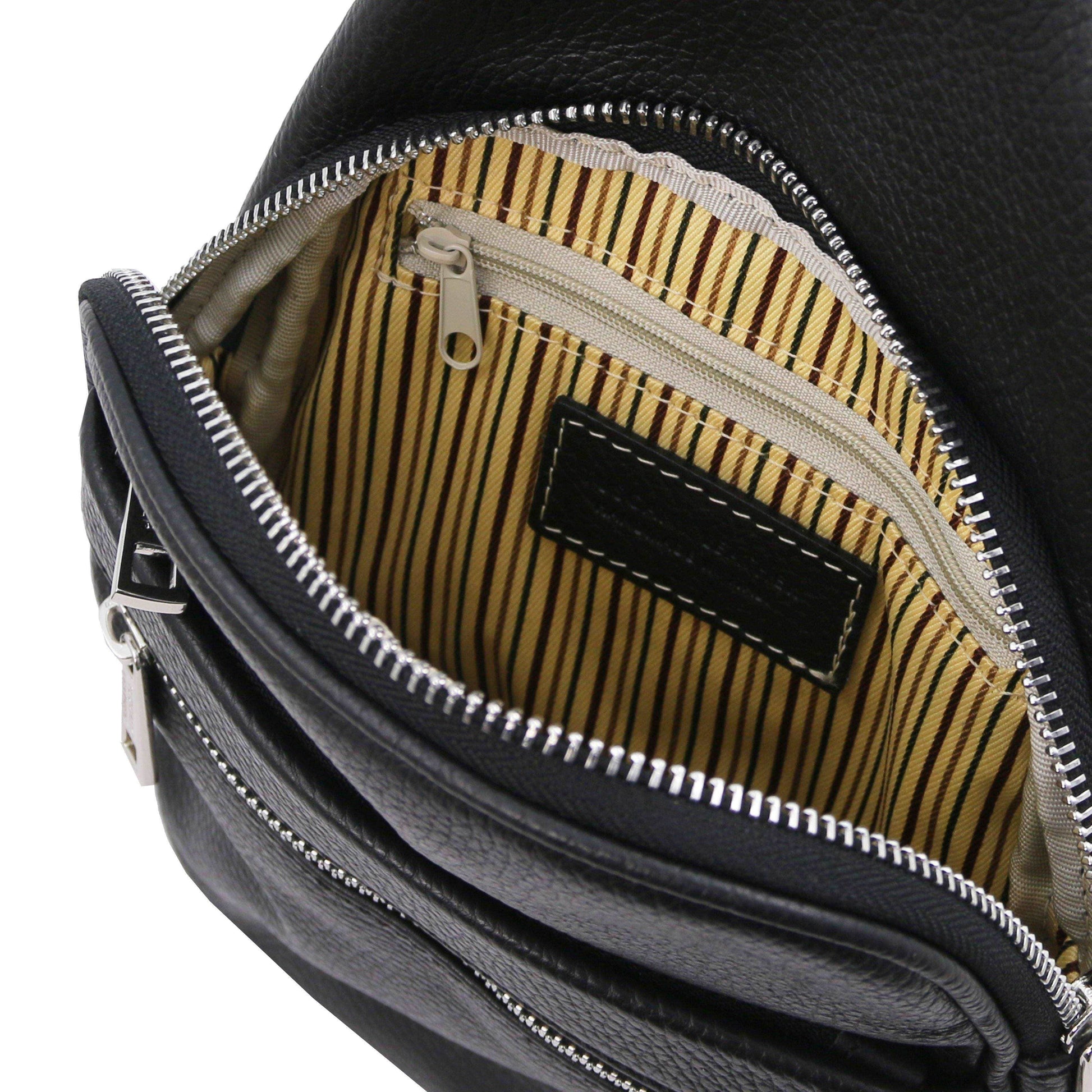 Leather bags for men Albert - Soft leather crossover bag | TL142022 sling bag San Rocco Italia