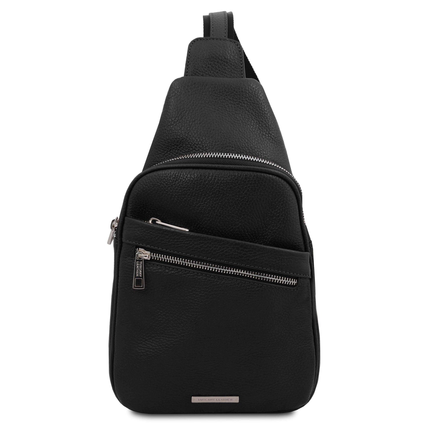 Leather bags for men Black Albert - Soft leather crossover bag | TL142022 sling bag San Rocco Italia