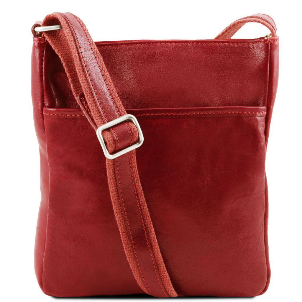 Leather bags for men Red Jason - Leather Crossbody Bag | TL141300 San Rocco Italia