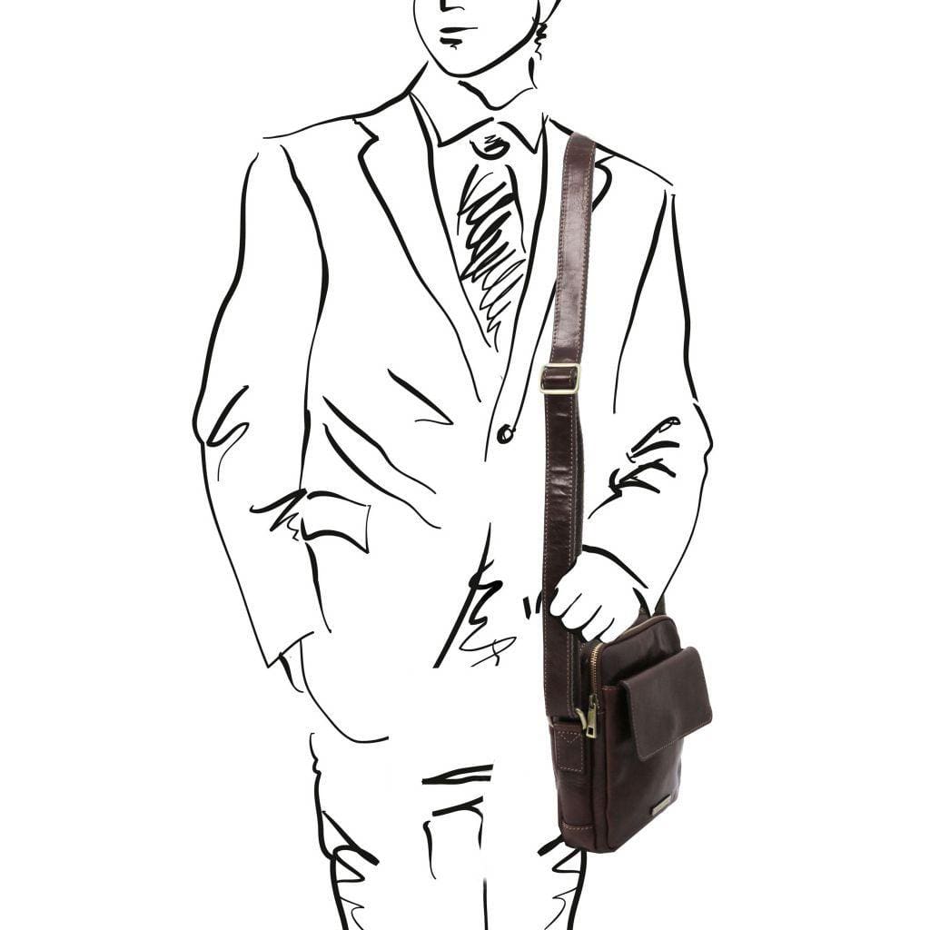 Leather bags for men Larry - Leather Crossbody Bag | TL141915 San Rocco Italia