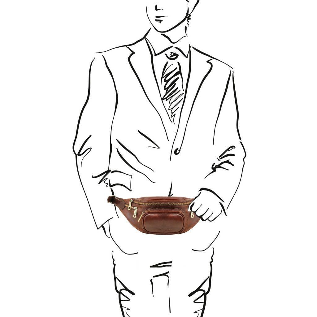 Leather bags for men Italian Leather Belt Bag | TL141797 San Rocco Italia