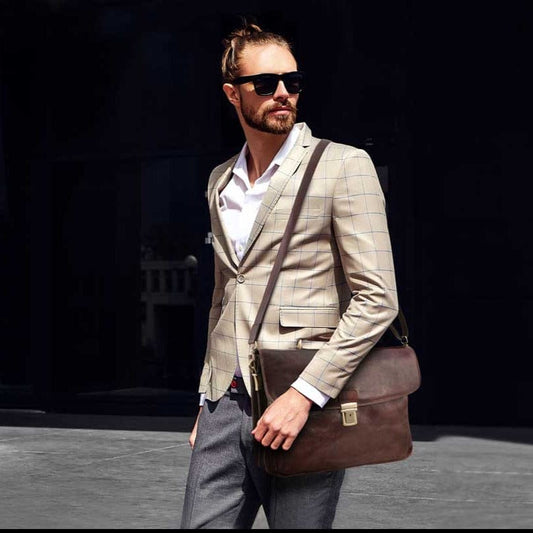 Leather briefcases Alessandria - Matte leather multi compartment TL SMART laptop briefcase | TL142067 San Rocco Italia