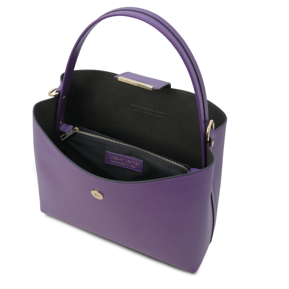 Leather handbags Clio - Palmellato leather bucket bag | TL141690 San Rocco Italia