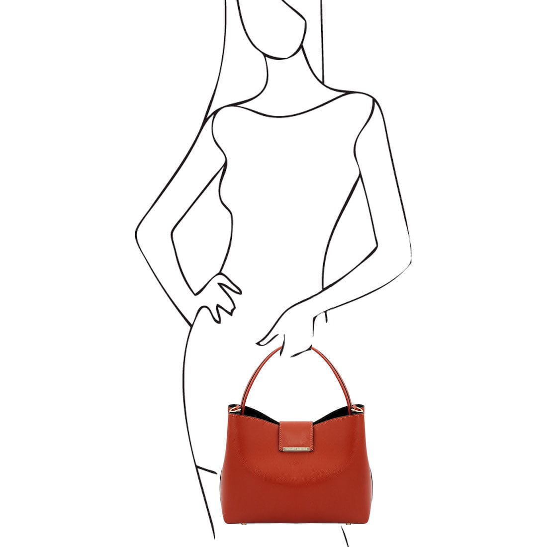 Leather handbags Clio - Palmellato leather bucket bag | TL141690 San Rocco Italia