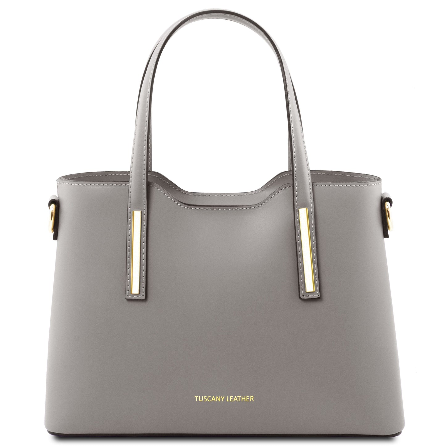 Leather handbags Light Grey Olimpia - Italian leather tote - Small size | TL141521 San Rocco Italia