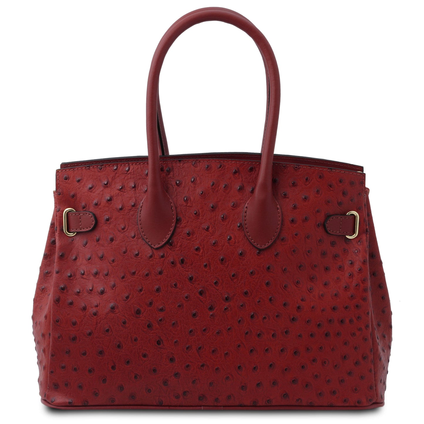 TL Bag - Handbag in ostrich-print leather | TL142120 - Premium Leather handbags - Just €152.50! Shop now at San Rocco Italia