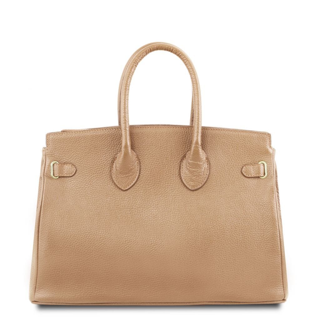 Leather handbags TL Bag - Leather handbag with golden hardware | TL141529 San Rocco Italia