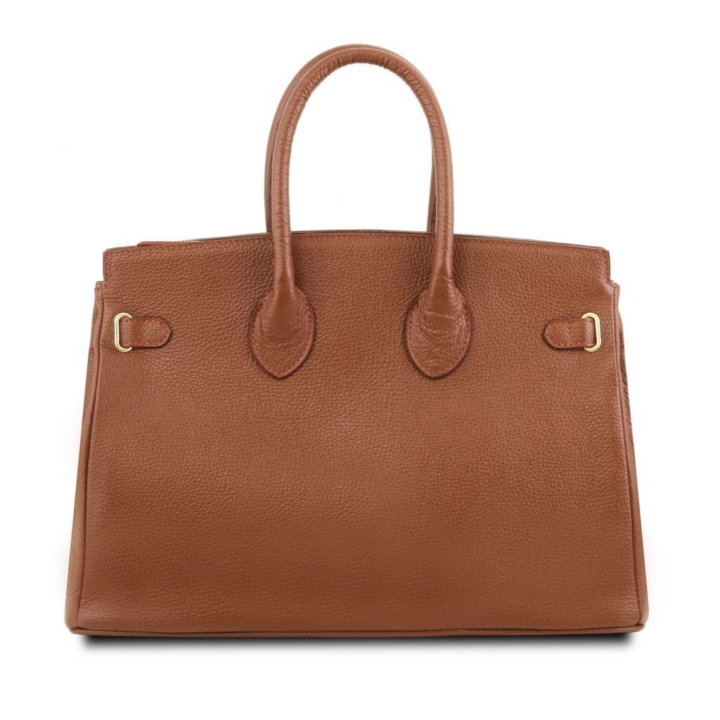 Leather handbags TL Bag - Leather handbag with golden hardware | TL141529 San Rocco Italia