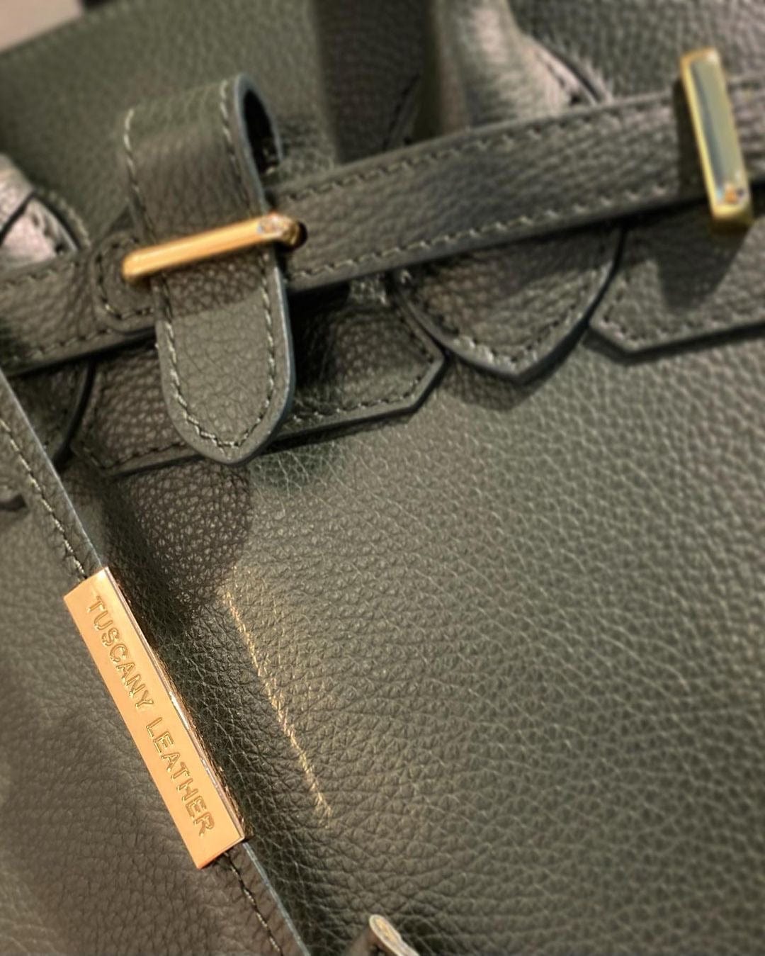 TL Bag - Leather handbag with golden hardware | TL141529 - Premium Leather handbags - Shop now at San Rocco Italia