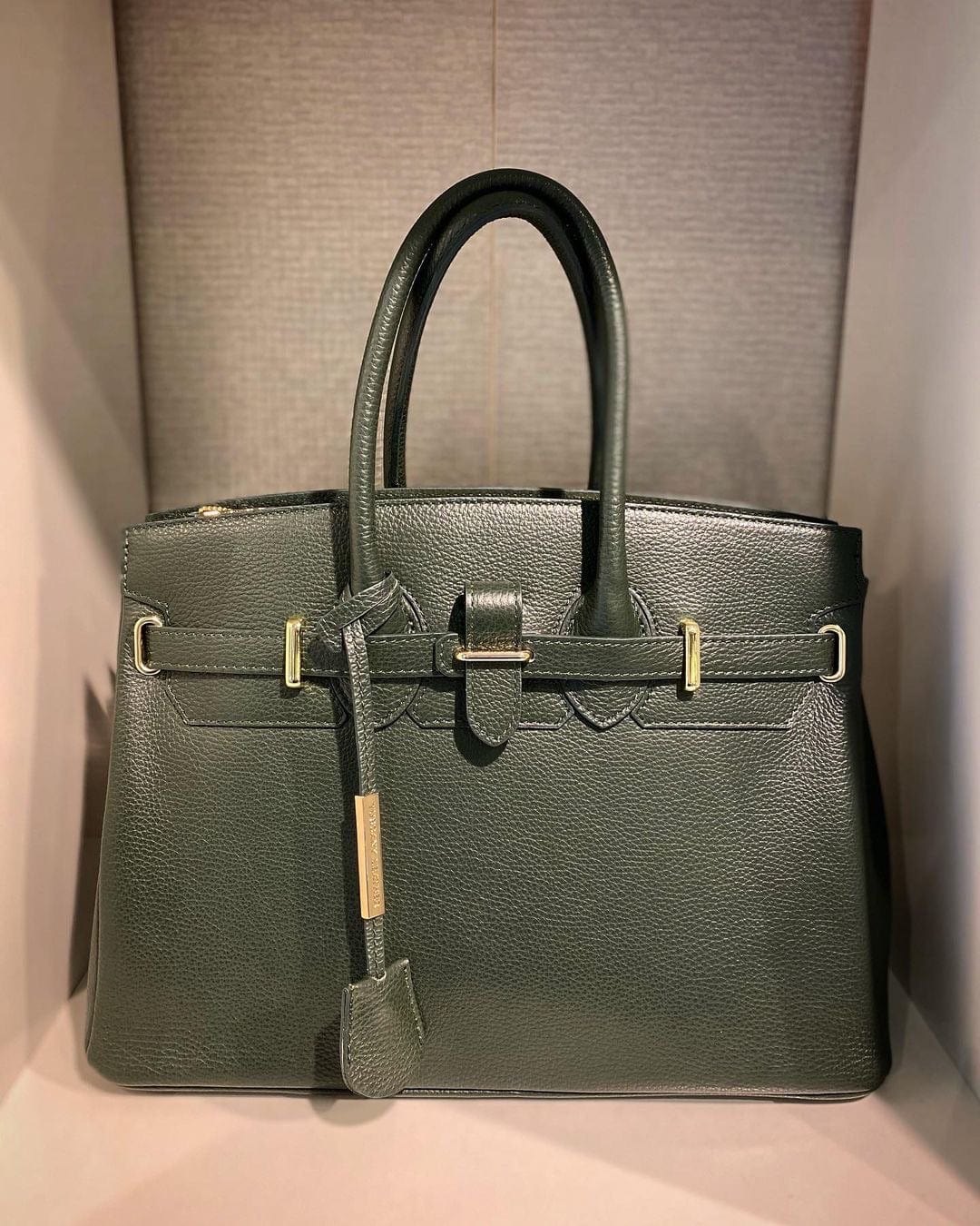 TL Bag - Leather handbag with golden hardware | TL141529 - Premium Leather handbags - Shop now at San Rocco Italia