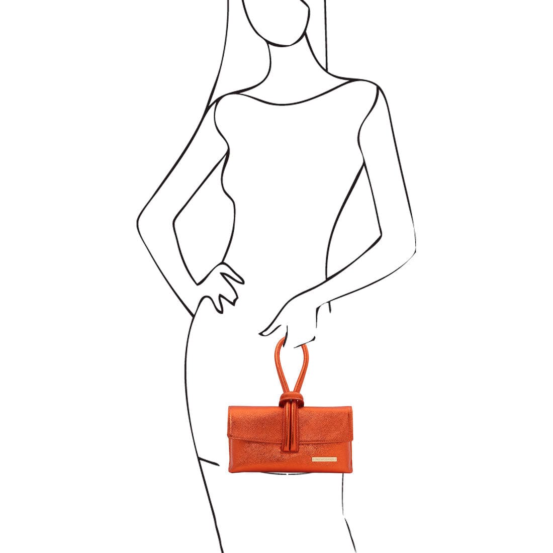 TL Bag - Metallic leather clutch | TL141993 - Premium Leather handbags - Just €73.20! Shop now at San Rocco Italia
