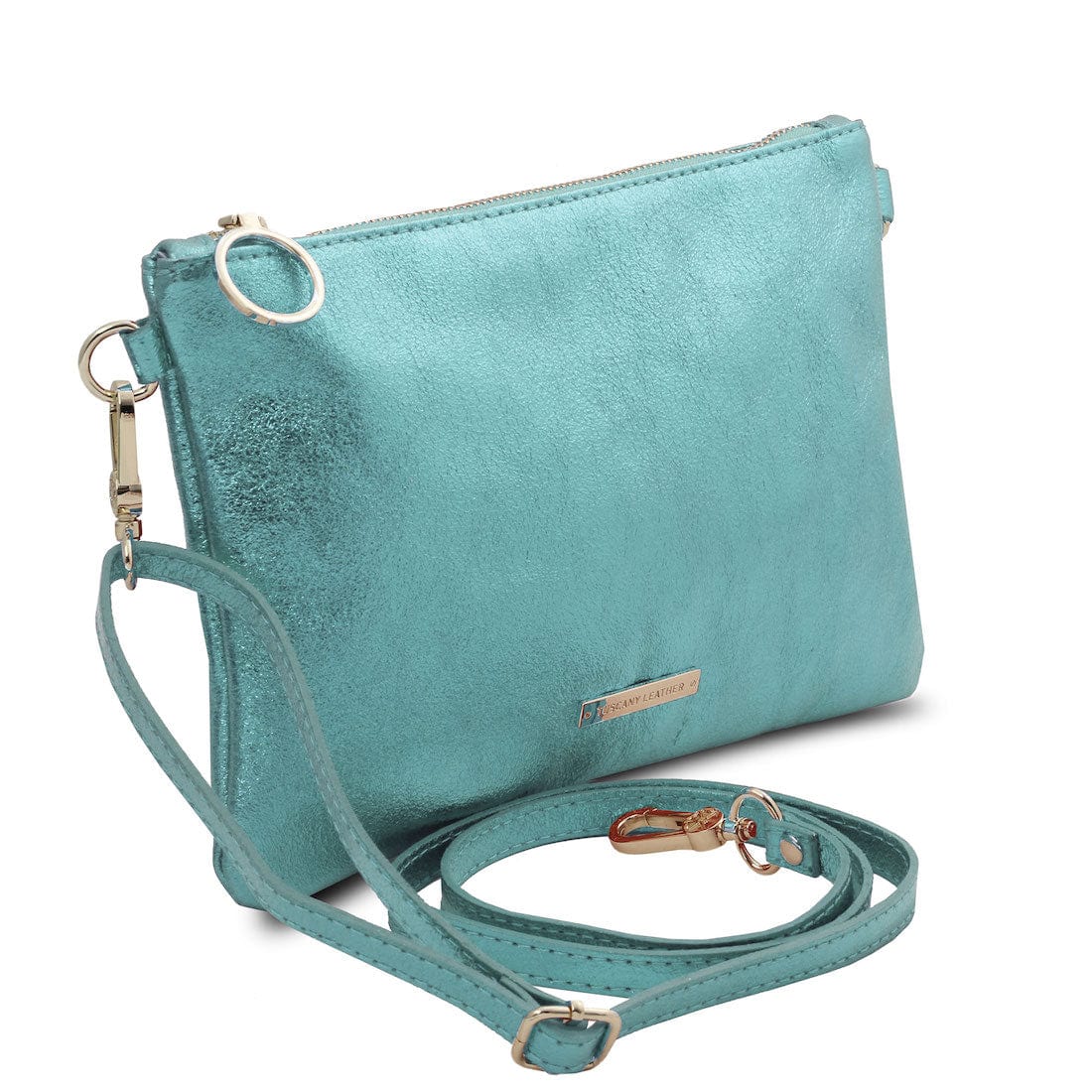 TL Bag - Metallic soft leather clutch | TL141988 - Premium Leather handbags - Just €57.34! Shop now at San Rocco Italia