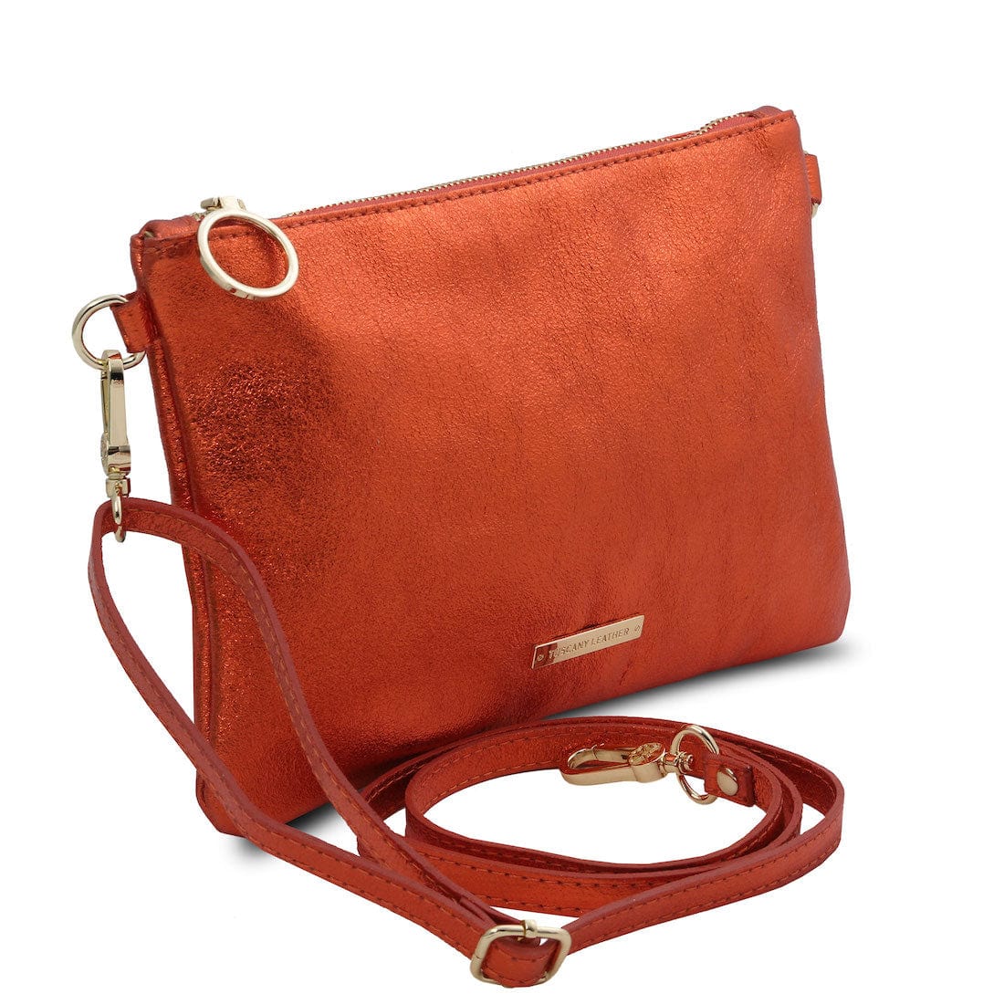 TL Bag - Metallic soft leather clutch | TL141988 - Premium Leather handbags - Just €57.34! Shop now at San Rocco Italia