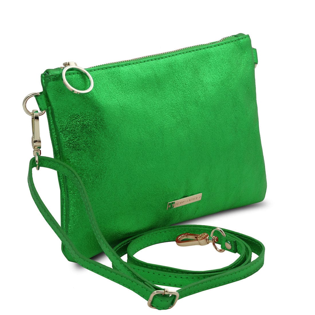 TL Bag - Metallic soft leather clutch | TL141988 - Premium Leather handbags - Just €57.34! Shop now at San Rocco Italia