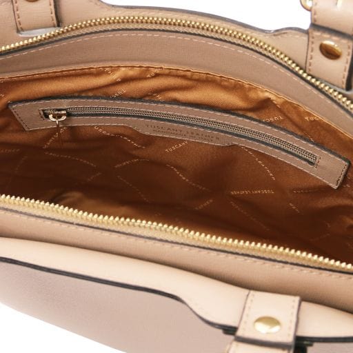 TL Bag - Saffiano leather tote with long strap | TL141696 - Premium Leather handbags - Just €143.96! Shop now at San Rocco Italia