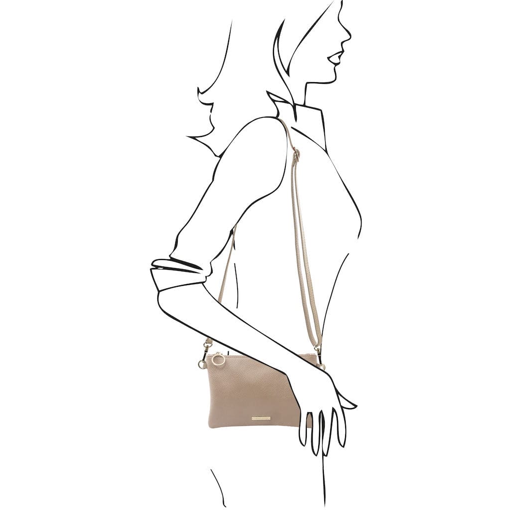 Leather handbags TL Bag - Soft Italian leather pouch clutch | TL142029 San Rocco Italia