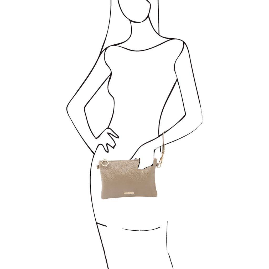 Leather handbags TL Bag - Soft Italian leather pouch clutch | TL142029 San Rocco Italia