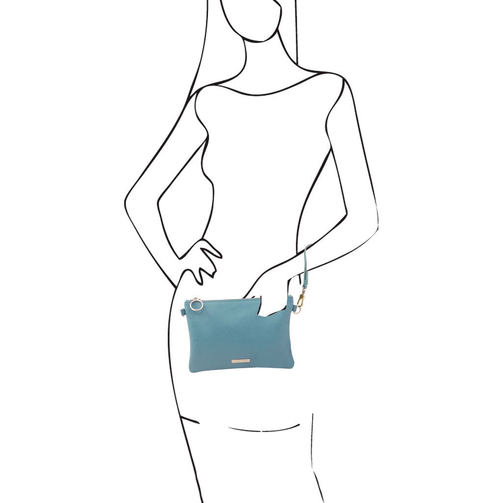 Leather handbags TL Bag - Soft Italian leather pouch clutch | TL142029 San Rocco Italia