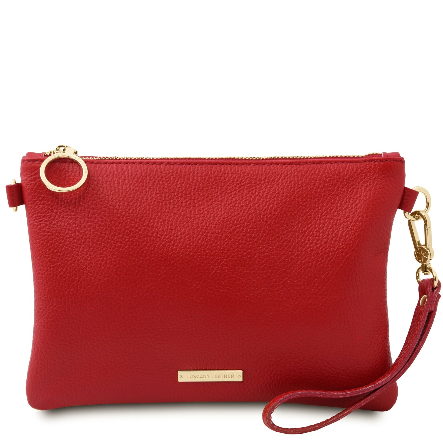 Leather handbags Lipstick Red TL Bag - Soft Italian leather pouch clutch | TL142029 San Rocco Italia