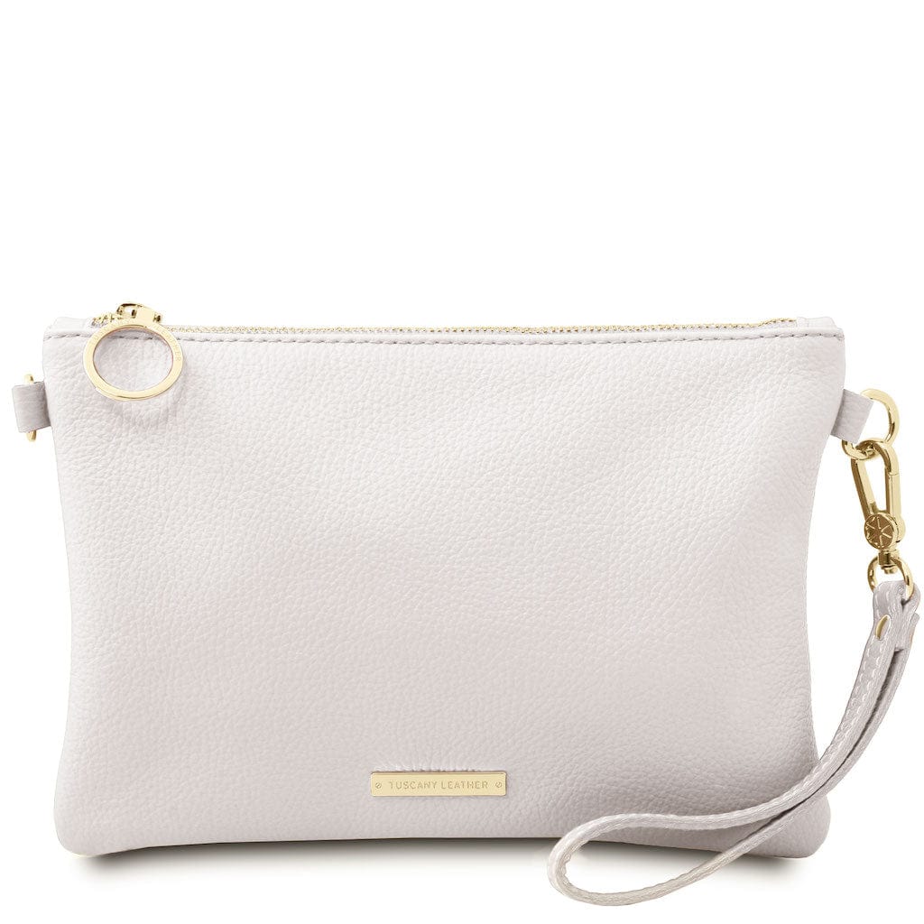 Leather handbags White TL Bag - Soft Italian leather pouch clutch | TL142029 San Rocco Italia
