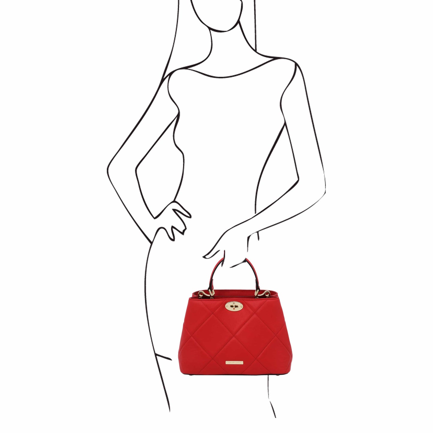 TL Bag - Soft quilted leather handbag | TL142132 - Premium Leather handbags - Just €146.40! Shop now at San Rocco Italia