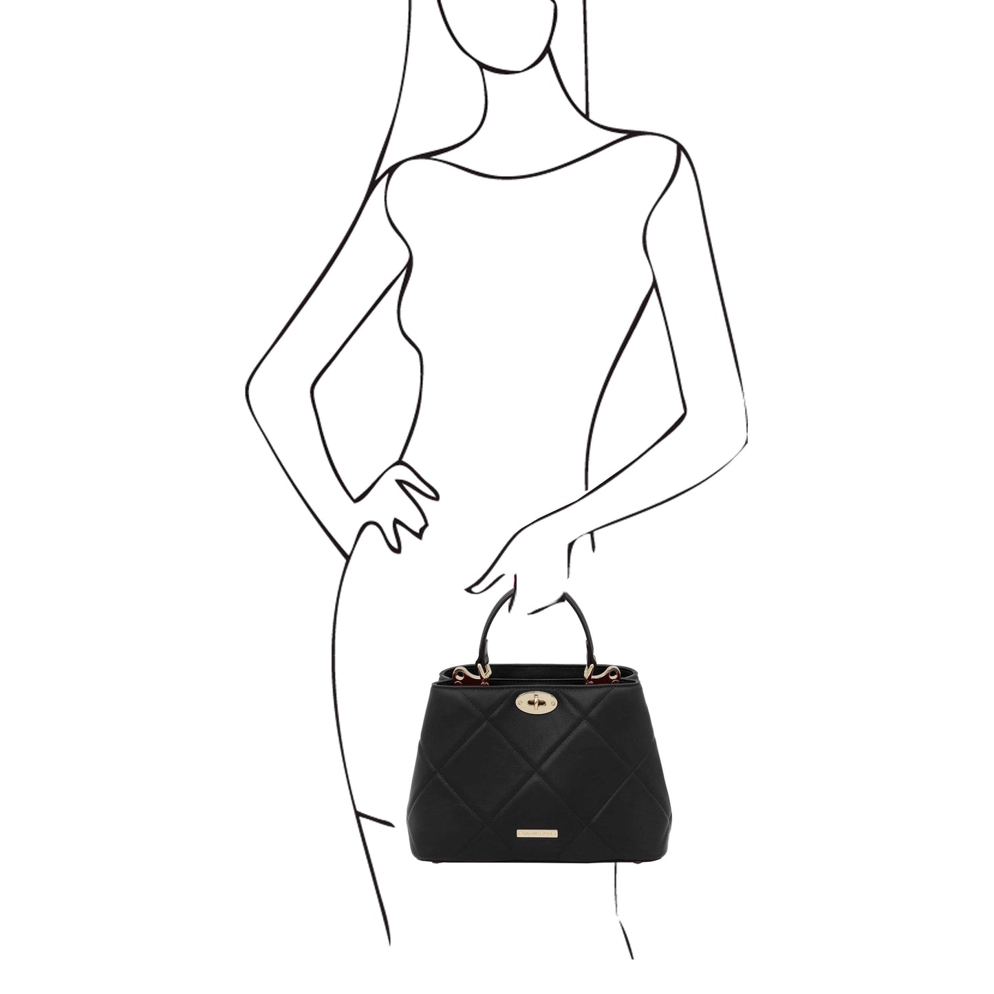 TL Bag - Soft quilted leather handbag | TL142132 - Premium Leather handbags - Just €146.40! Shop now at San Rocco Italia