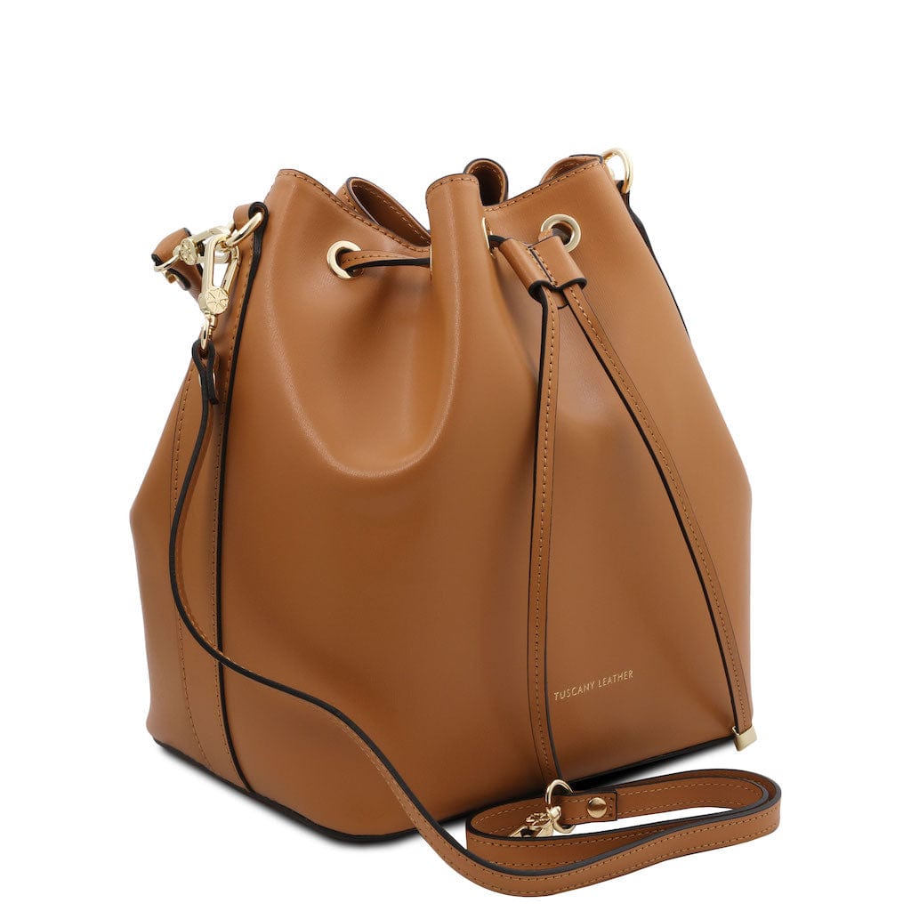 Leather handbags Vittoria - Italian leather bucket bag | TL141531 San Rocco Italia