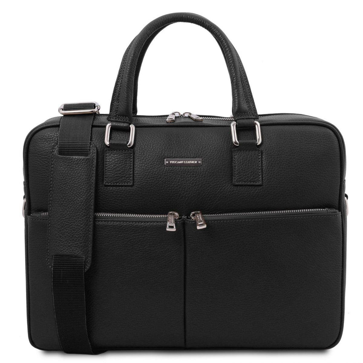 Sacs en cuir pour ordinateur Noir Treviso - Serviette en cuir pour ordinateur | TL141986 San Rocco Italia