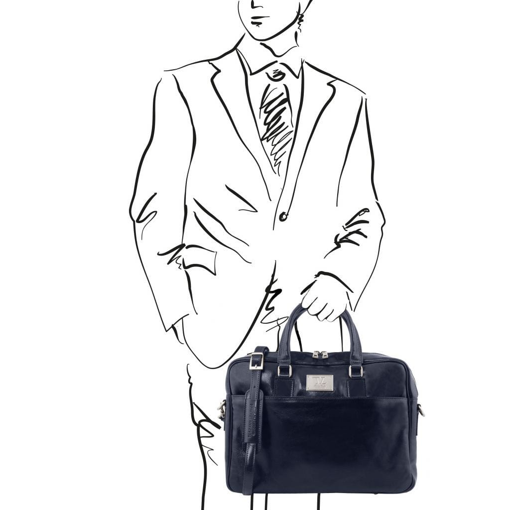 Urbino - Leather laptop briefcase with front pocket | TL141241 - Premium Leather laptop bags - Just €274.50! Shop now at San Rocco Italia