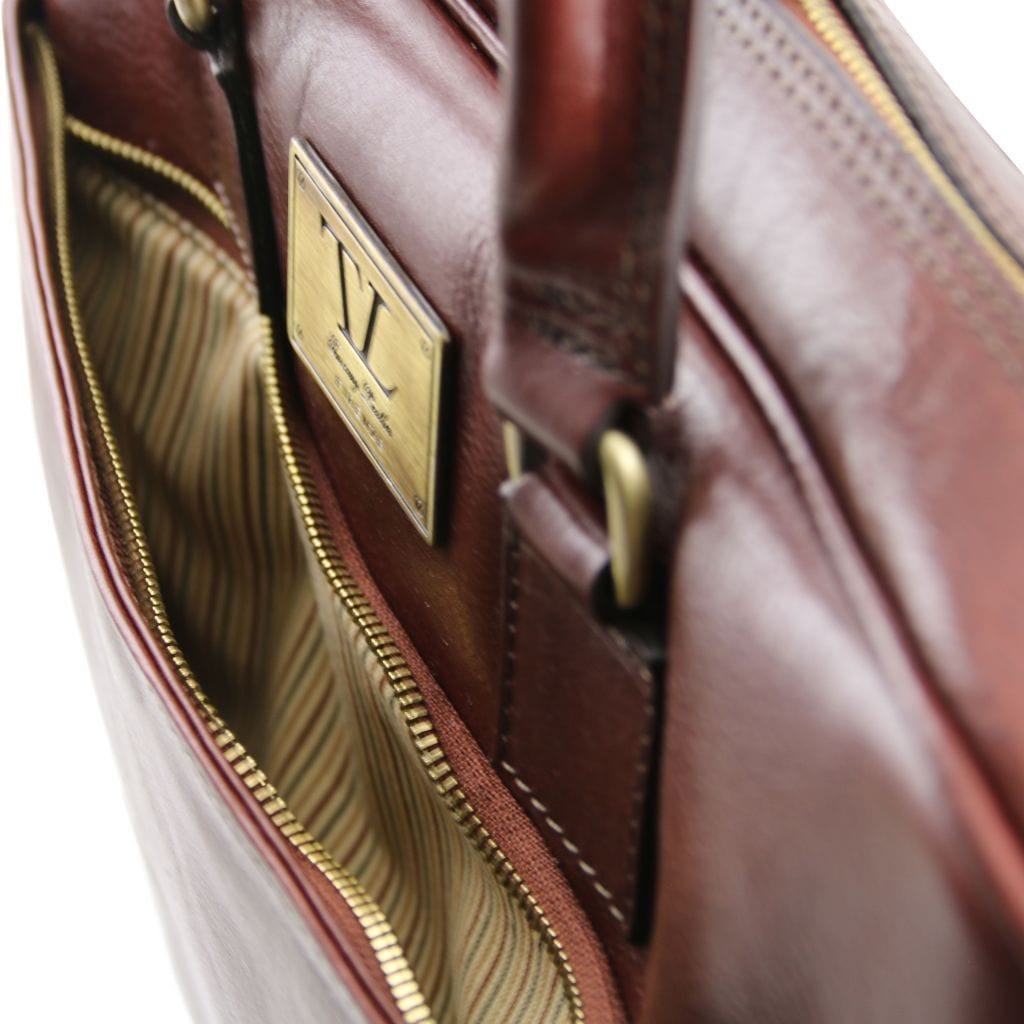 Urbino - Leather laptop briefcase with front pocket | TL141241 - Premium Leather laptop bags - Just €274.50! Shop now at San Rocco Italia