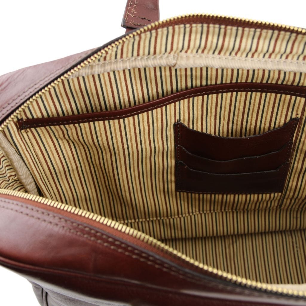 Urbino - Leather laptop briefcase with front pocket | TL141241 - Premium Leather laptop bags - Just €274.50! Shop now at San Rocco Italia