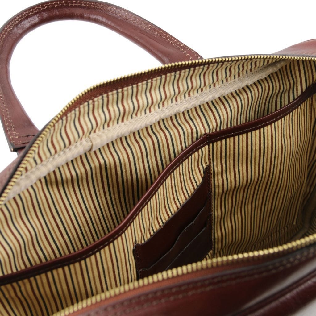 Urbino - Leather laptop briefcase with front pocket | TL141241 - Premium Leather laptop bags - Just €274.50! Shop now at San Rocco Italia