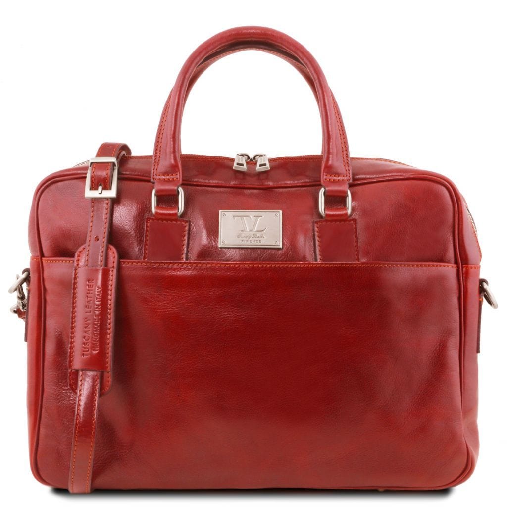 Urbino - Leather laptop briefcase with front pocket | TL141241 - Premium Leather laptop bags - Just €274.50! Shop now at San Rocco Italia